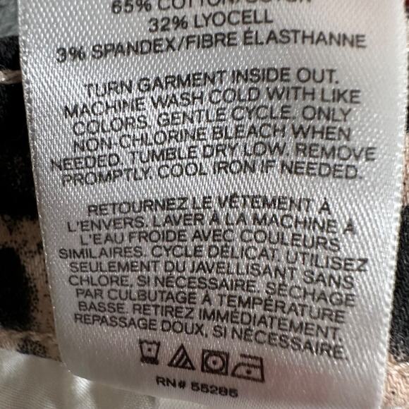 Express Shortie Mid Rise Shorts Leopard Size 00 Stretch Supersoft Cut Off - Picture 6 of 7